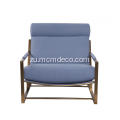 Isihlalo samanje se-Milo Baughman esenziwe nge-Stainless Steel Lounge Chair